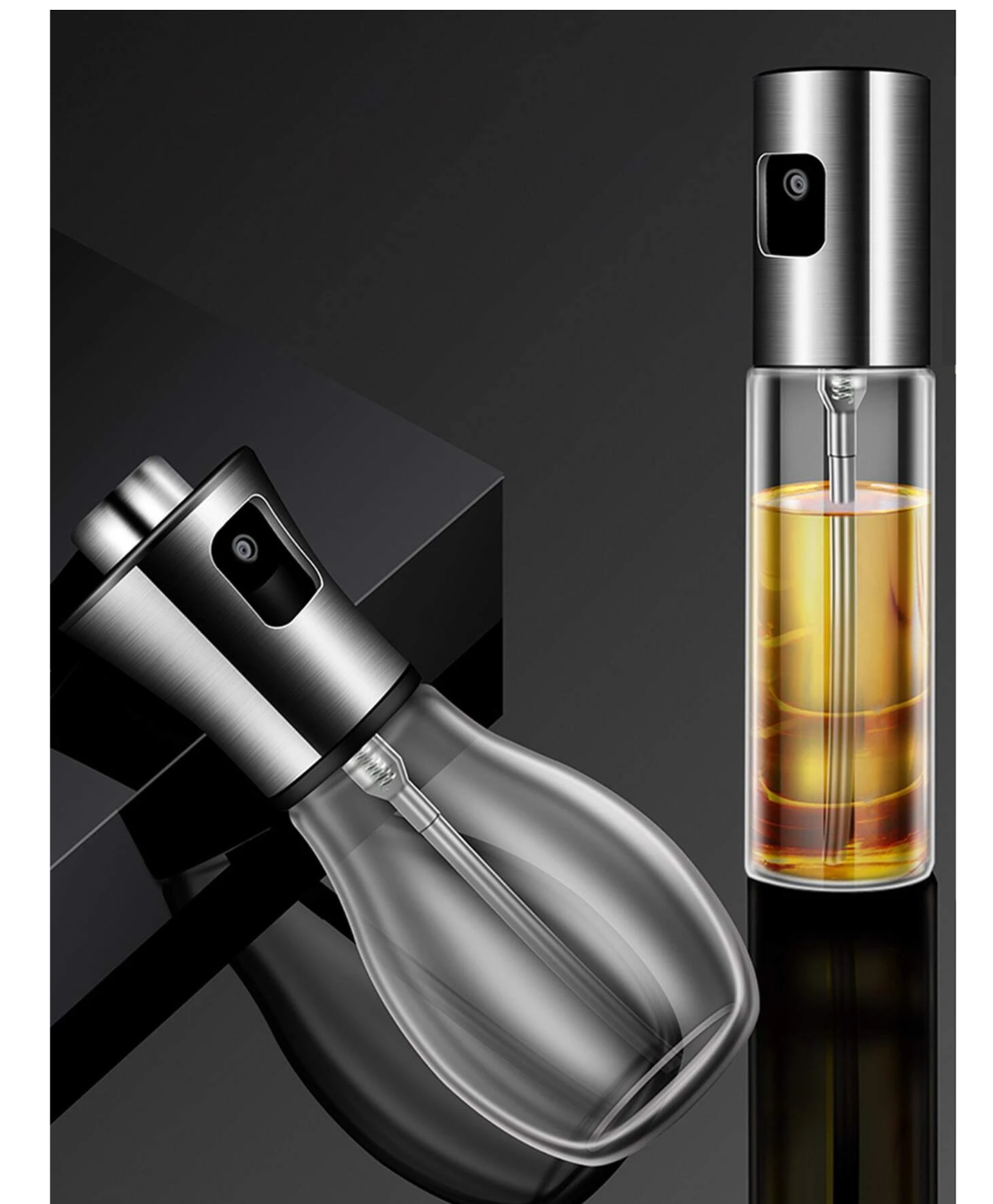 Sizzle & Spritz: Glass Oil Spray Bottle – Elevate Your Culinary Creations with Precision and Flavor!