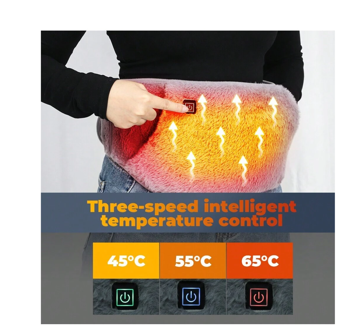 On-the-Go Warmth: Portable Cordless Heating Pad with Graphene Technology for Women and Girls – Fast, Versatile, and USB Rechargeable!