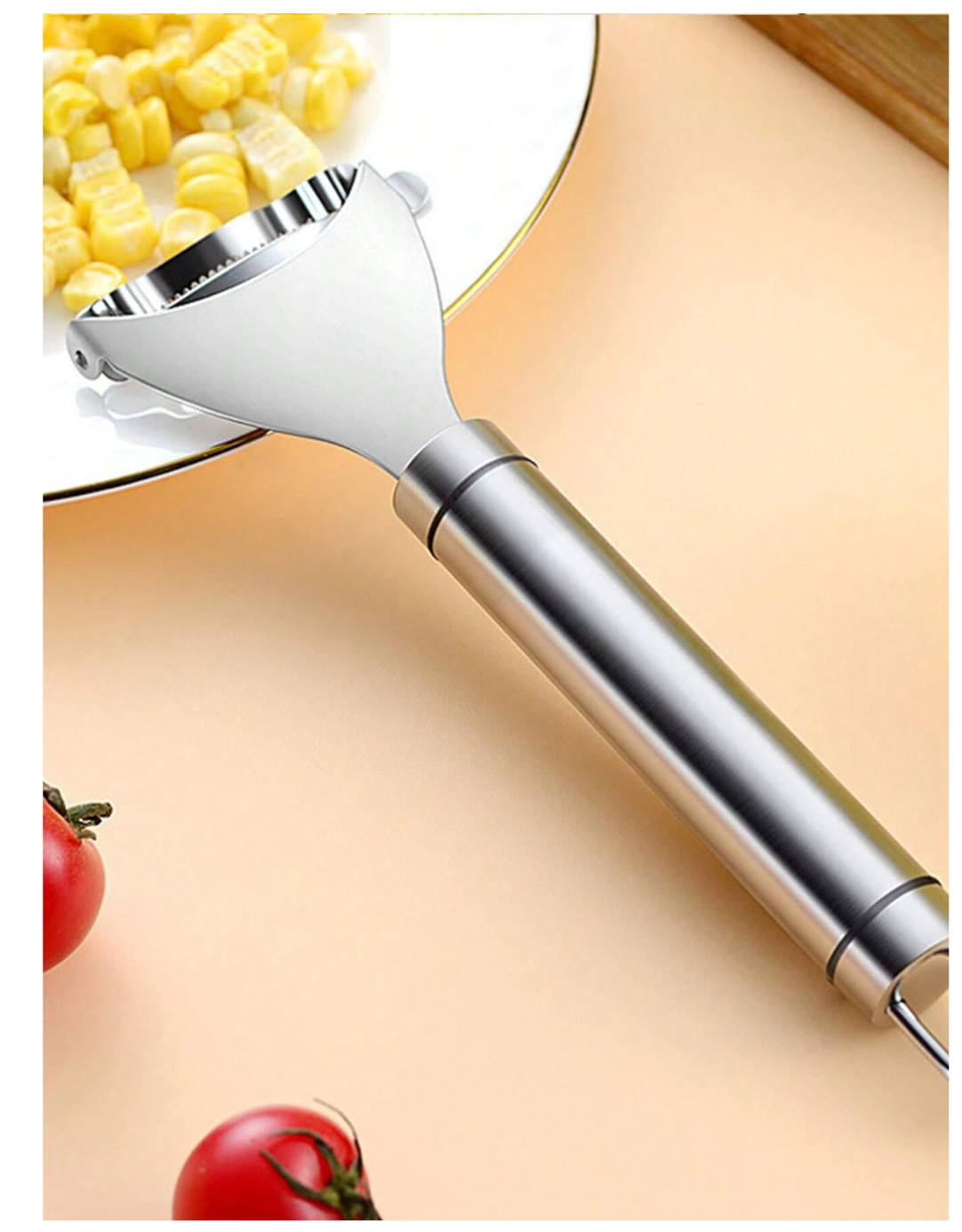 Revolutionize Your Kitchen: Unleash the Power of Precision with Our 1pc Stainless Steel Corn Stripping Tool – The Ultimate Iron Alloy Corn Peeler!