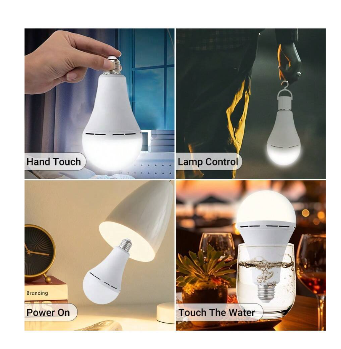 Light Up Anywhere, Anytime: Ultimate Rechargeable Backup Bulb with Portable Power!