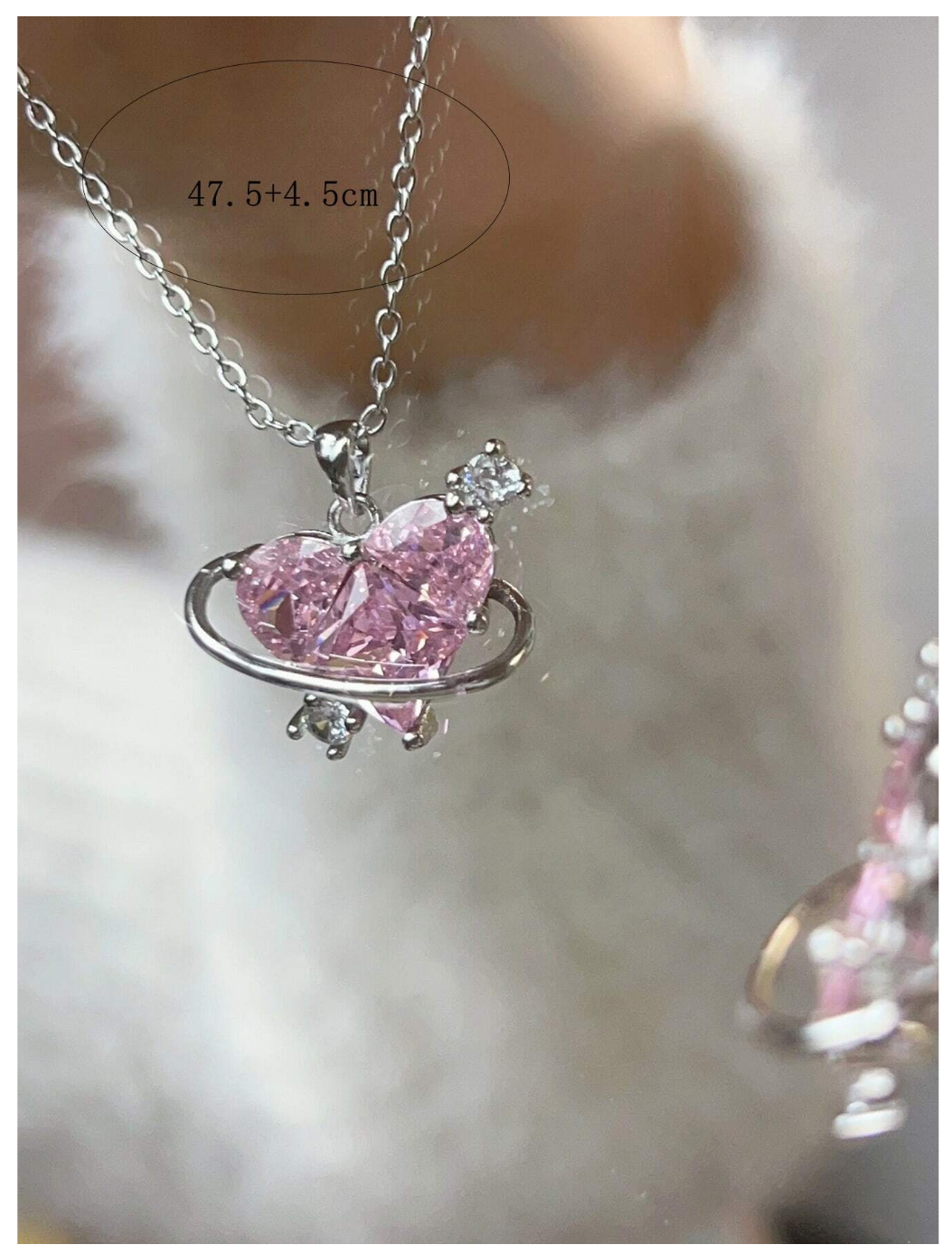 Dazzling Love: Y2K Silver Heart Pendant Necklace with Glass Rhinestone Decor – Perfect Dating Gift for Women!