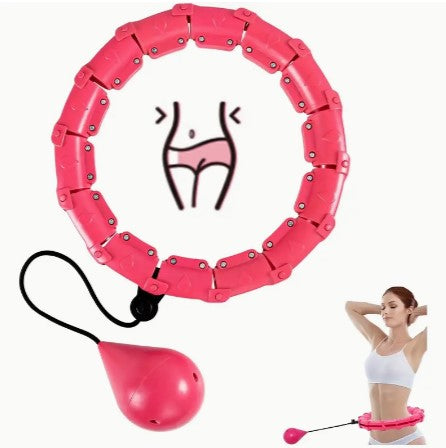 Twist & Tone: Smart Weighted Hoola Hoops for Abdomen Fitness, Weight Loss, and Massage - Adjustable Size with 24 Detachable Knots for Adults & Kids