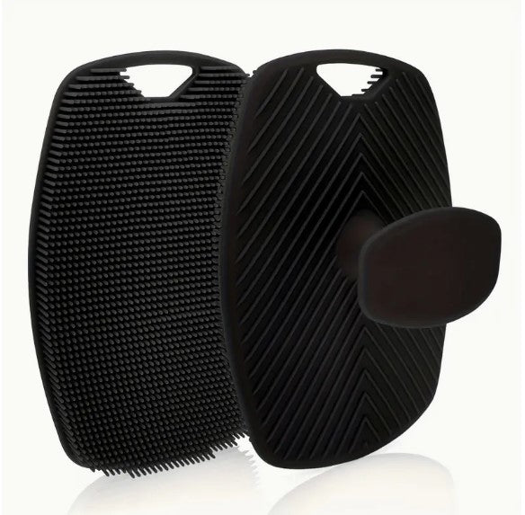 Ultimate Skin Revival: 2pcs Premium Silicone Body Scrubber for Men - Exfoliate, Cleanse, and Nourish Your Skin Effortlessly!