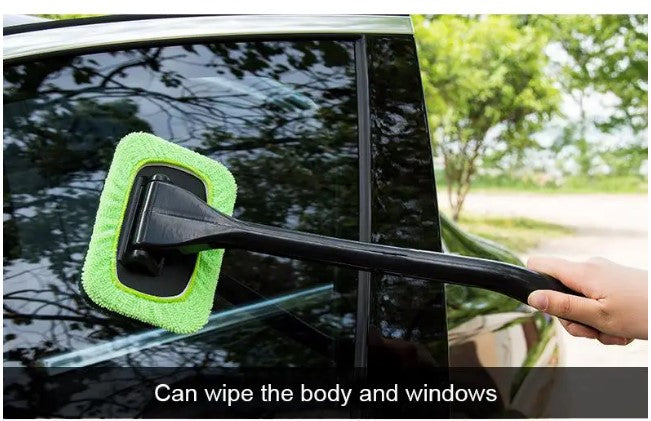Shine On: Premium Window Cleaning Brush Kit - Effortless Car Window Care Made Simple!