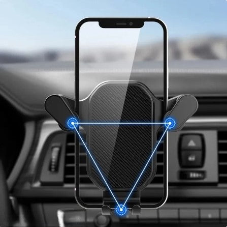 Revolutionary One-Handed Gravity Car Phone Holder: 360° Rotation, Air Vent Hook Mount for Smartphones!