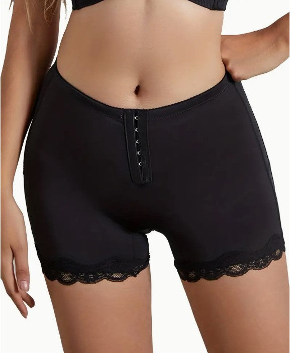 Flattering Silhouette Delivered: Contrast Lace Shaping Panties - Embrace Tummy Control and Elegance with Open Butt Compression in Women's Shapewear