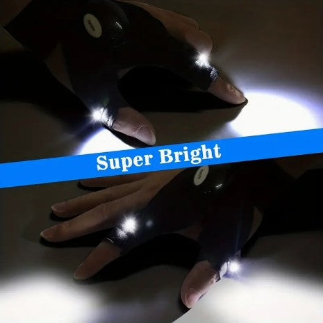 Illuminate Adventure: 1pc LED Torch Gloves - Your Ultimate Camping Companion and Brilliant Gift for Men on Christmas or Birthday!