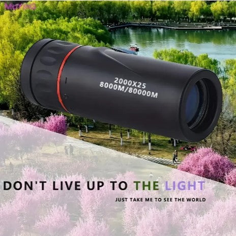 Zoom into Brilliance: 2000x25, 12X HD Magnification Monocular - 3.6 Inch High Power Telescope, Your Perfect Photo Gift!