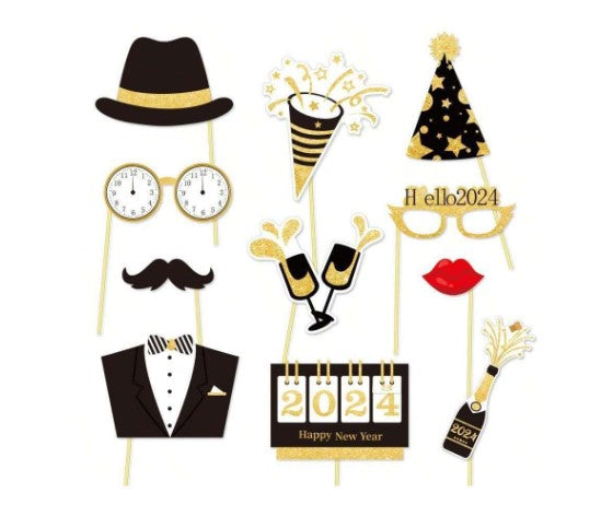 Ring in 2024 with Style: 21-Piece New Year Party Pack for Festive Decor & Memorable Photos