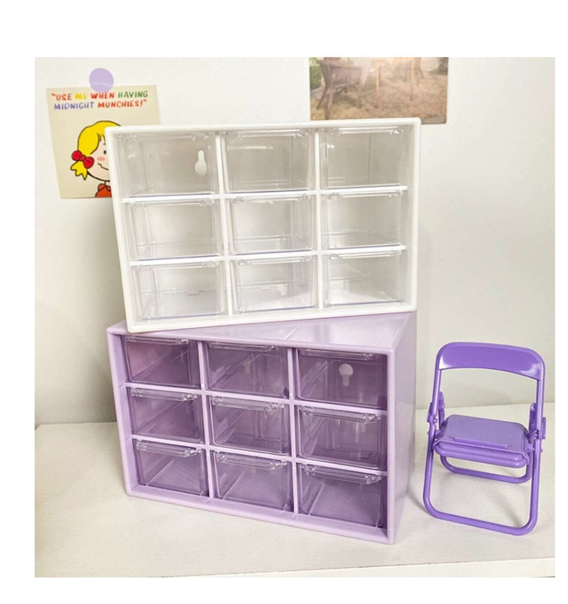 Organize with Ease: 9-Grid Transparent Desktop Storage Box - Your Compact Solution for Clutter-Free Spaces!