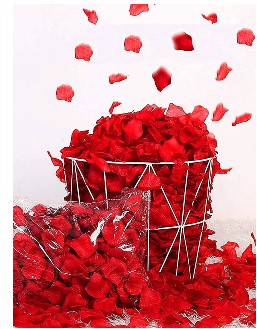 Blooms of Love: 1200pcs Artificial Rose Petals, the Perfect Floral Touch for Valentine's Day and Weddings!