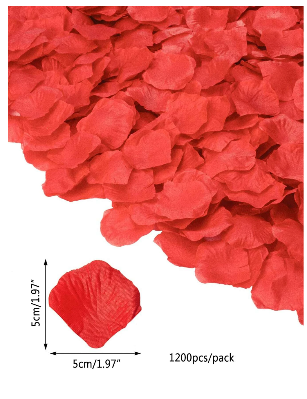 Blooms of Love: 1200pcs Artificial Rose Petals, the Perfect Floral Touch for Valentine's Day and Weddings!