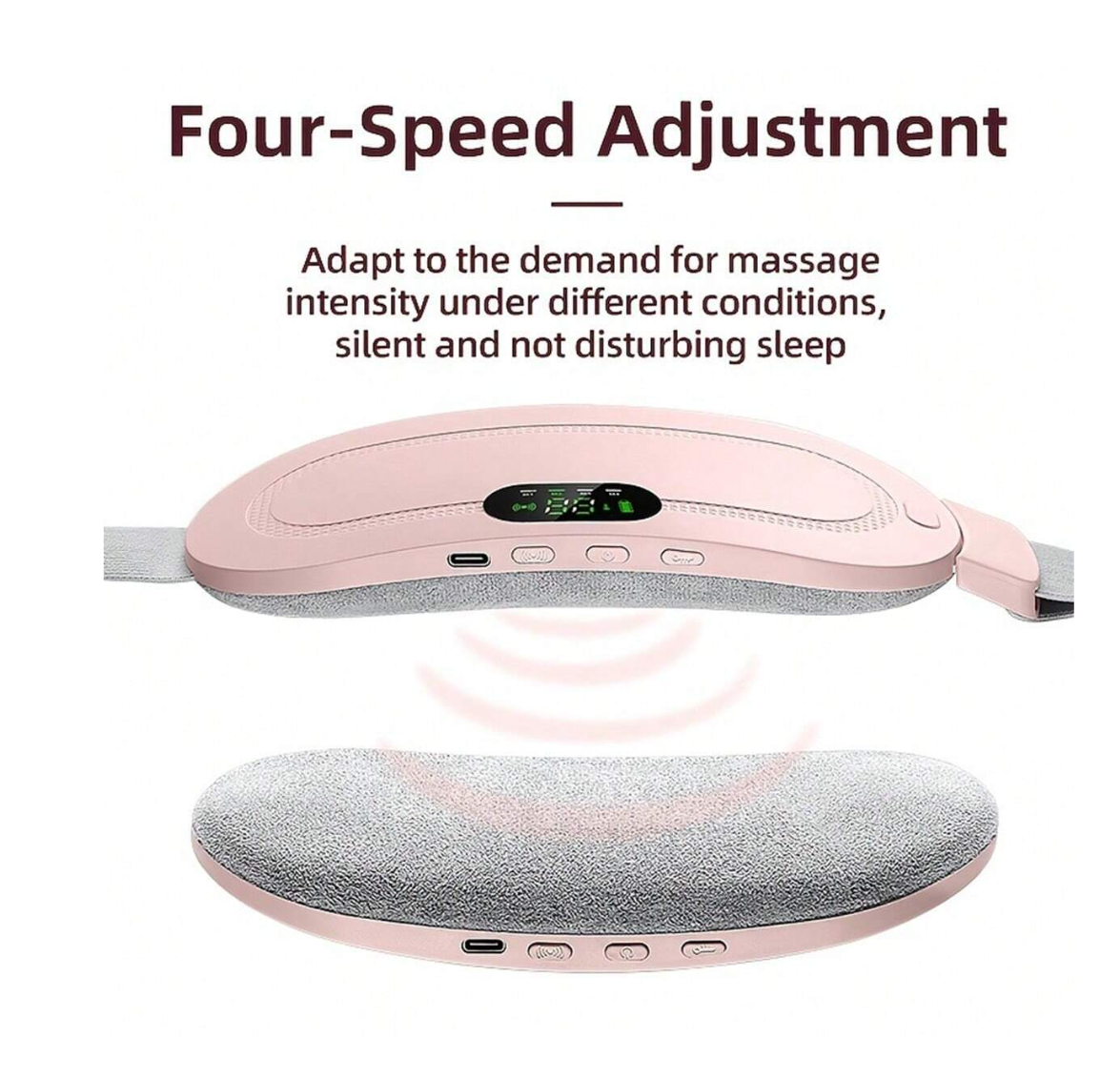 WarmEase: Cordless Heating Pad with Battery & Massage Modes