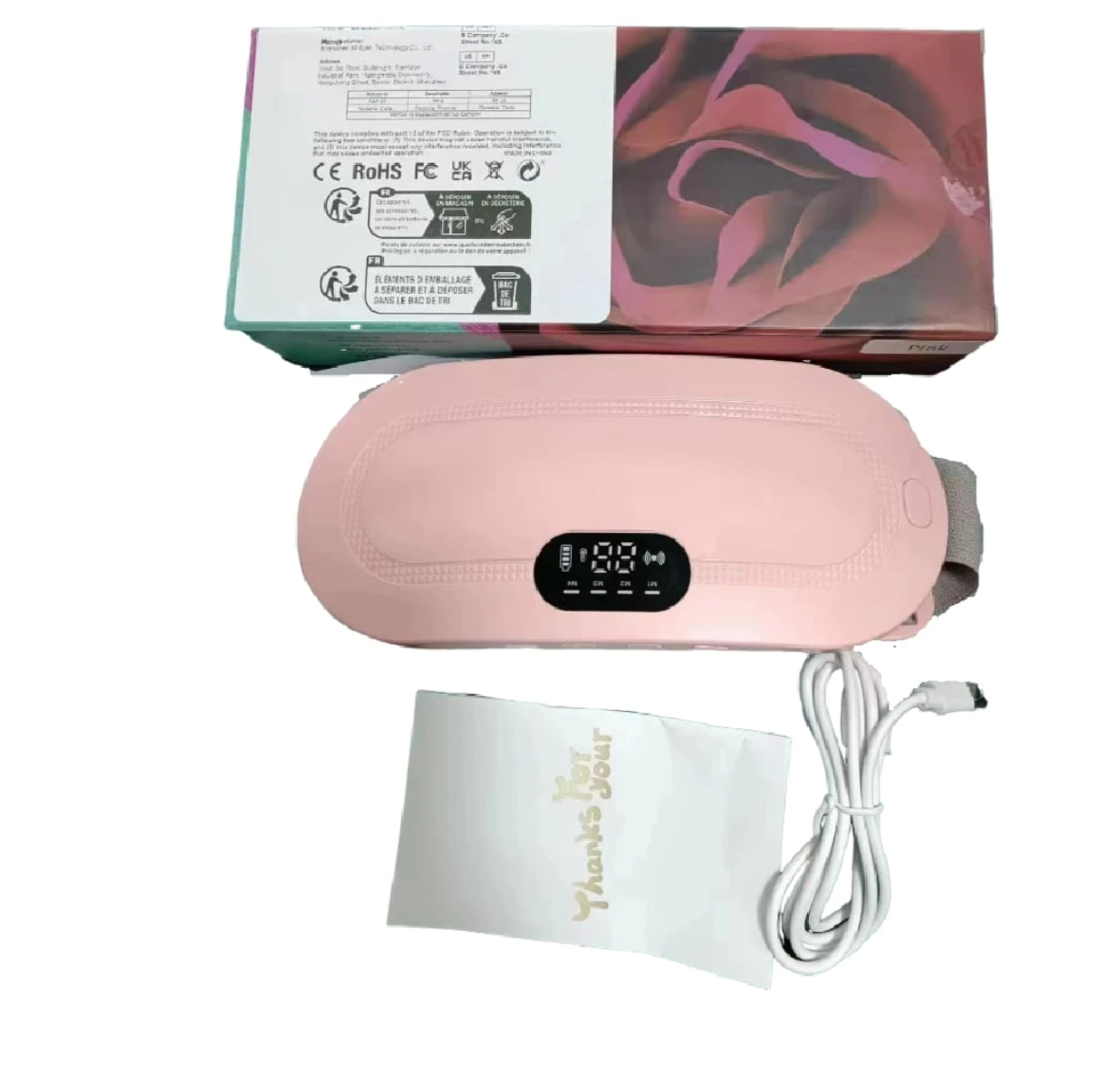 WarmEase: Cordless Heating Pad with Battery & Massage Modes