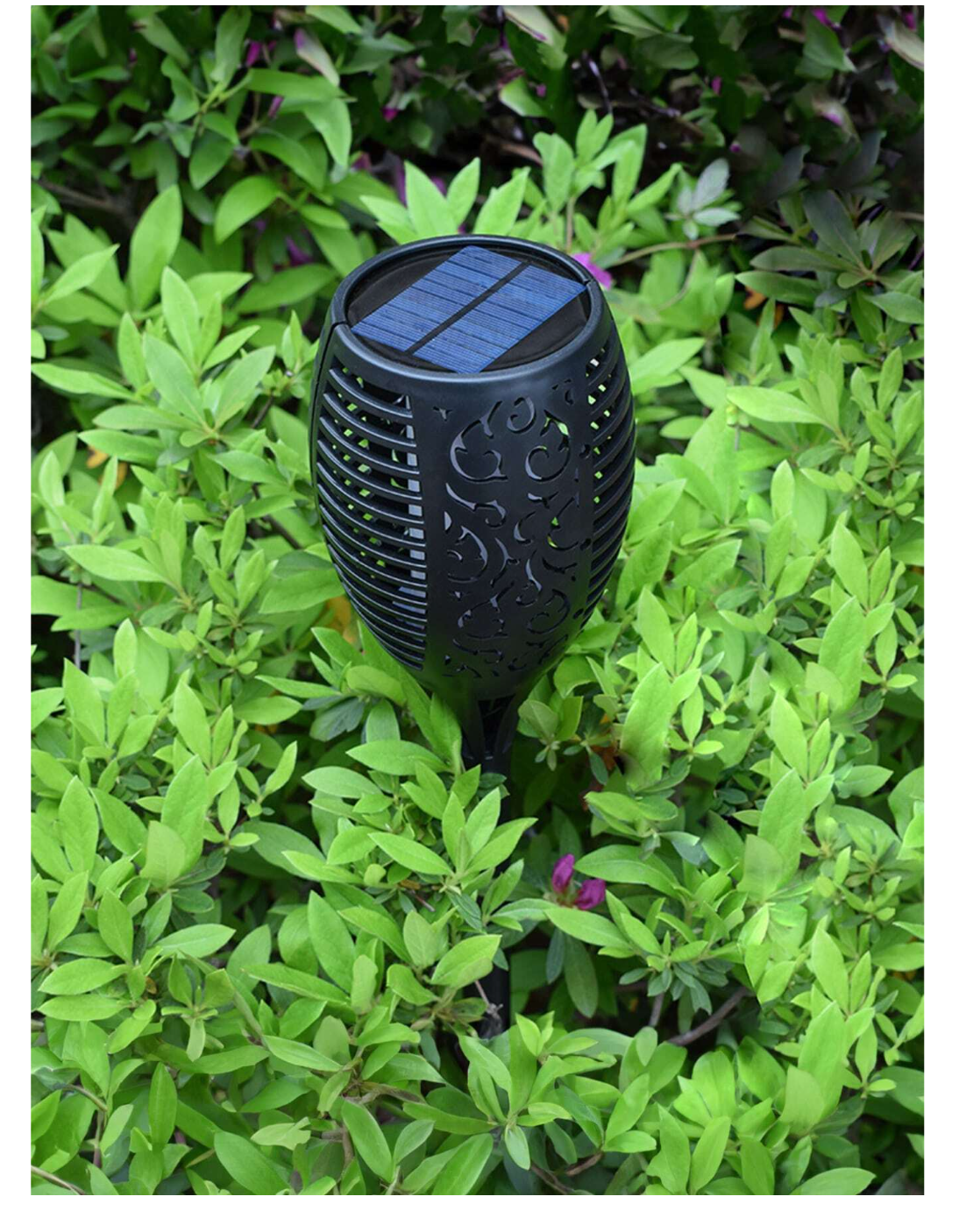 Solar Elegance: Set of 4 Flickering Flame Outdoor Lights for Garden Enchantment and Radiant Nights!