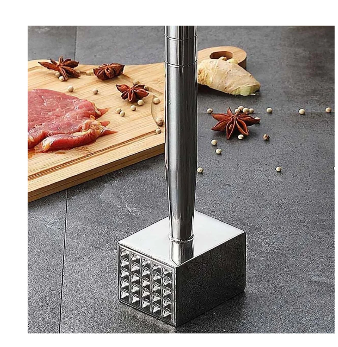 Unleash Culinary Power: Kitchen Maestro's Tendon-Breaking Hammer – Your Secret Weapon for Perfect Steaks!