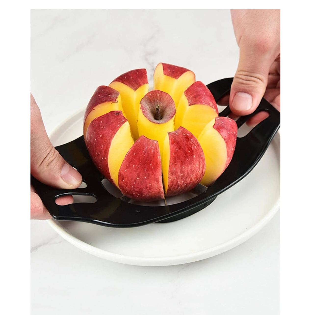 Effortless Elegance: Single Piece Stainless Steel Apple Cutter for Swift Slicing!