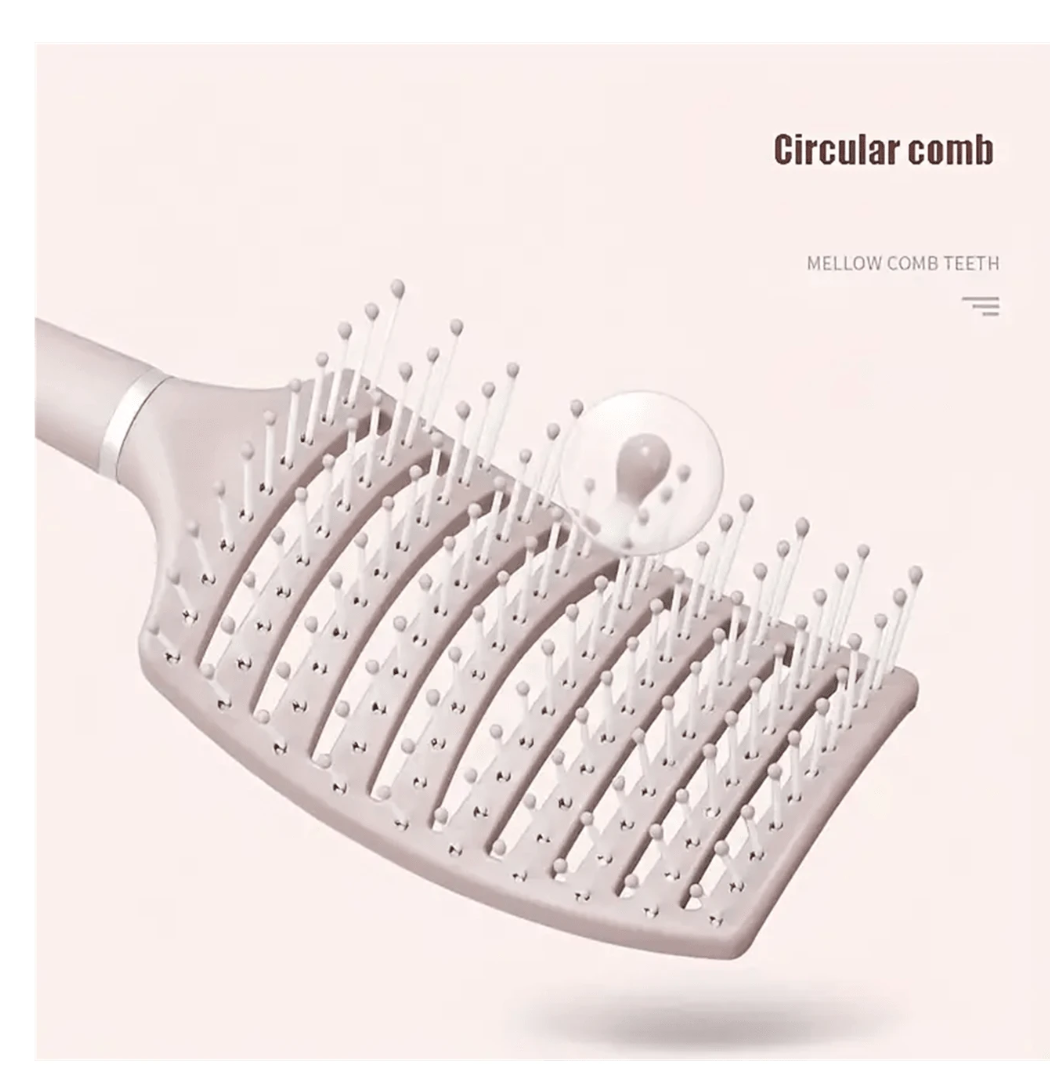 Pink Perfection: Vented Detangling Brush with Massage Design