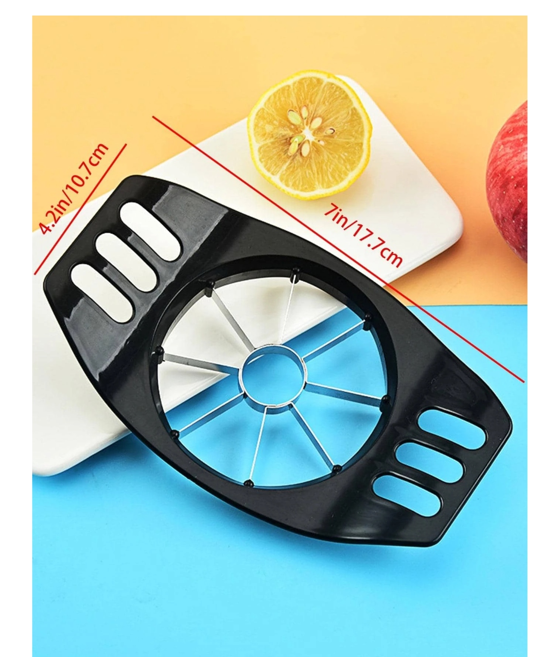 Effortless Elegance: Single Piece Stainless Steel Apple Cutter for Swift Slicing!