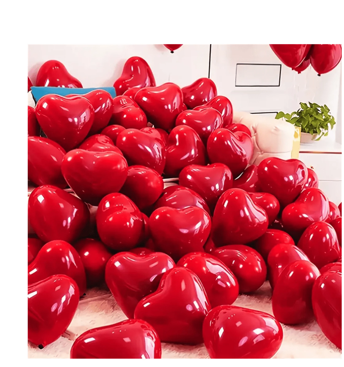 Hearts in Harmony: 20pcs Love Heart Shaped Red Latex Balloons – 10 Inches of Romance for Every Occasion!