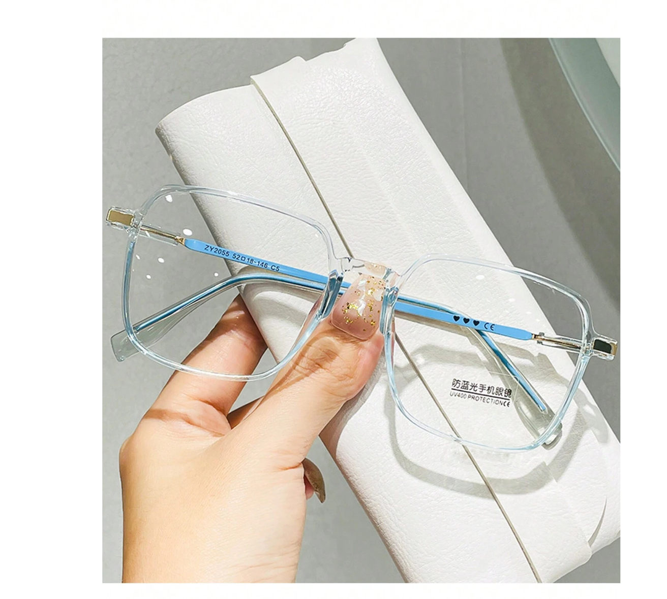 Ultra-Light Brilliance: Oversized Anti-Blue Light Glasses for Stylish Eye Protection"
