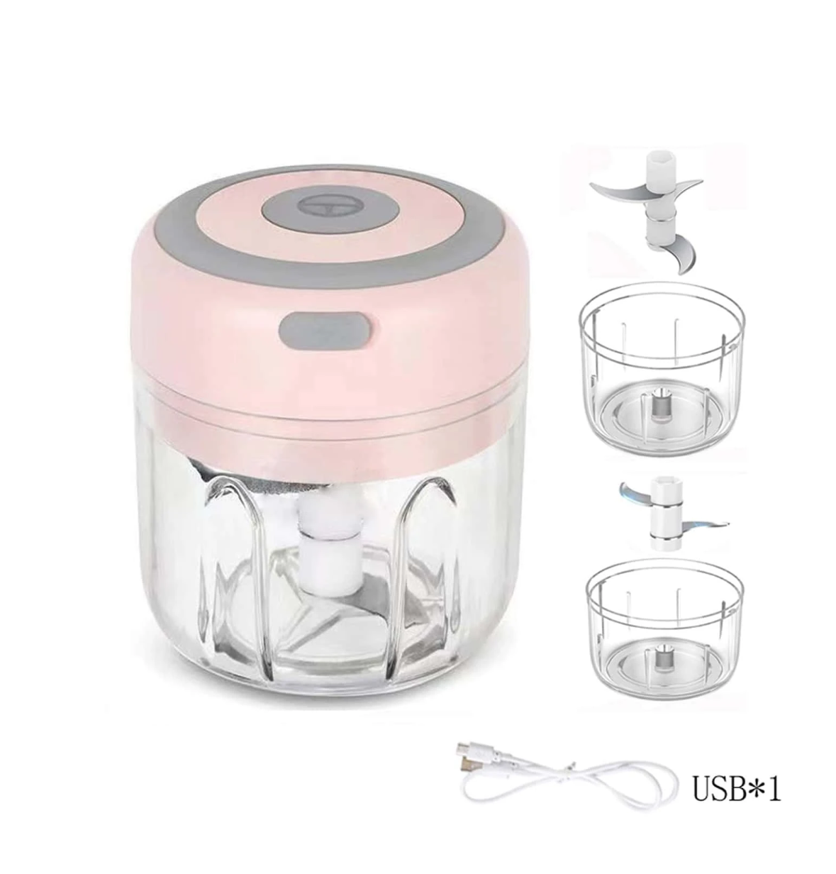 Mini Marvels: 100/250ml Set Mini Electric Garlic Chopper – USB Meat Grinder for Durable and Effortless Kitchen Crushing!