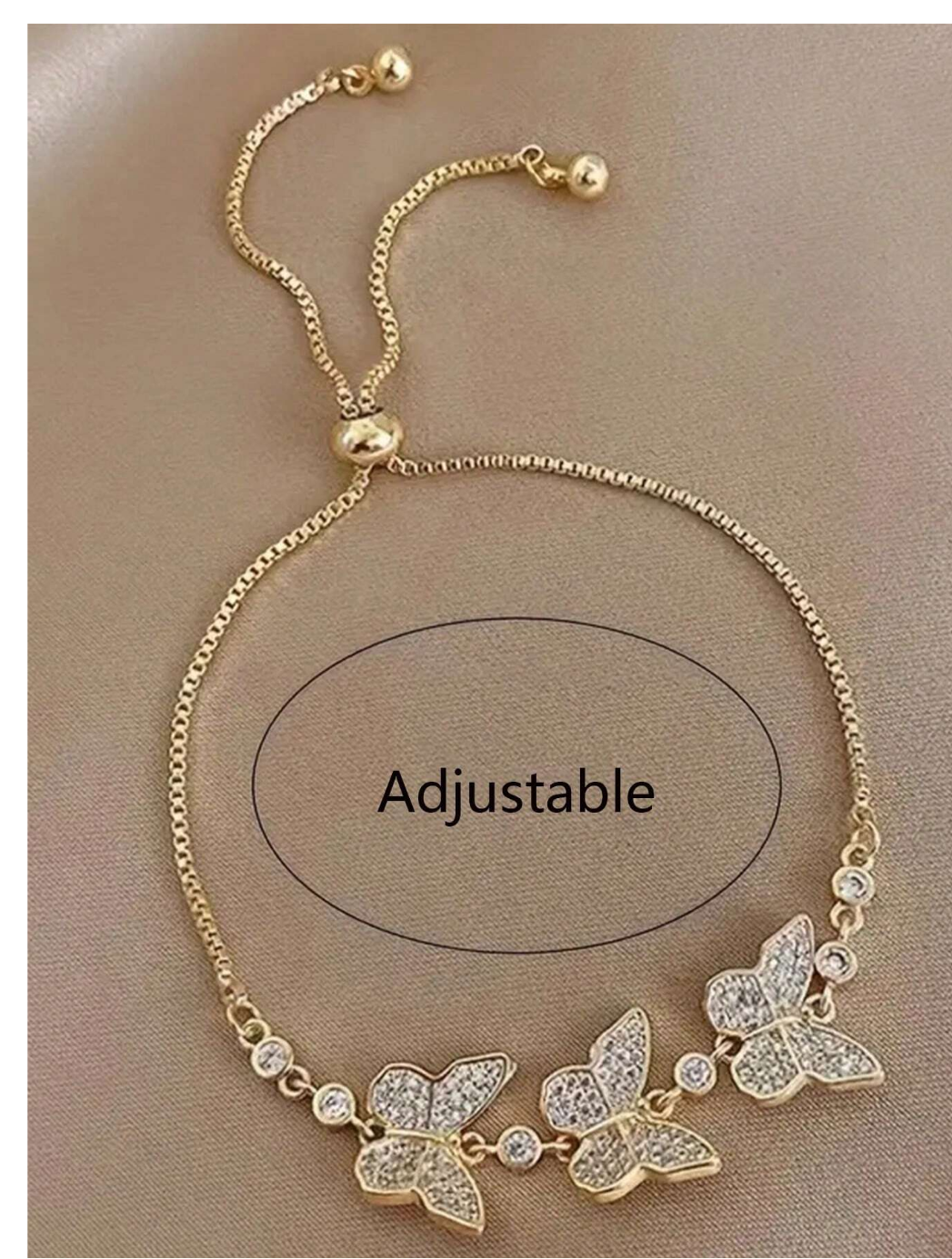 Sparkling Elegance: Single Piece Cubic Zirconia Adjustable Bracelet for Effortless Glamour!