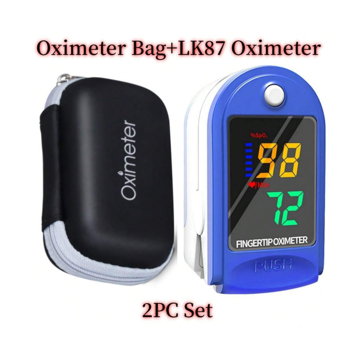 cOxyChic: Accurate Pulse Monitoring at Your Fingertips! Adult Finger Pulse Oxygen Monitor with OLED Display, Lanyard, and Speedy SpO2 Reading – No Batteries Needed!