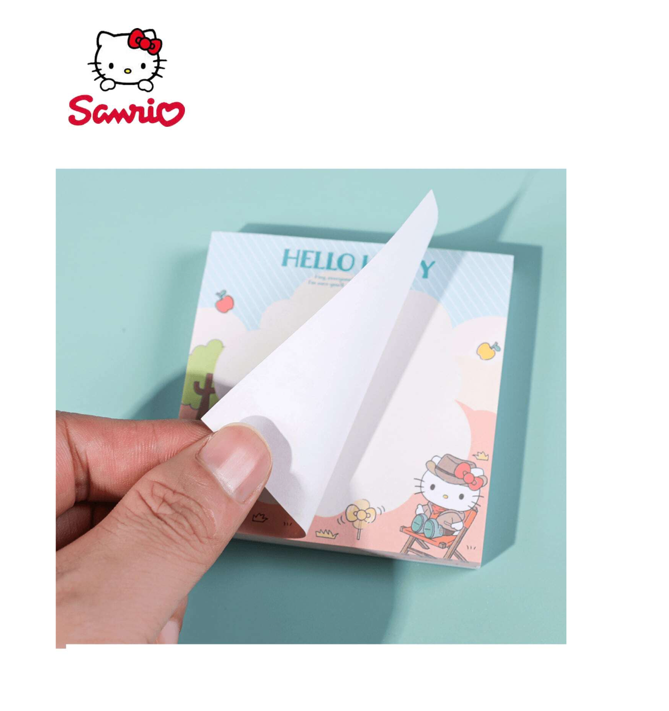 Hello Kitty Camping Series Note Pads: Officially Licensed, Tack-Free & Totally Adorable for Boosting Productivity!