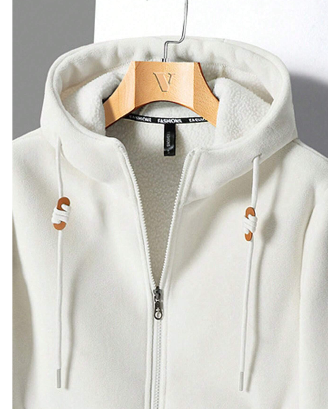 Luxurious Warmth: Embrace Winter in Style with Our Women's Corduroy Hooded Fleece Jacket Adorned with Plush Lamb Hair Lining!