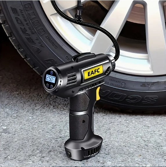 Power on the Go: 150PSI Wireless Portable Air Compressor - Cordless Tire Inflator Pump with Pressure Gauge & Light, Ideal for Cars, Motorcycles, and Bicycles!