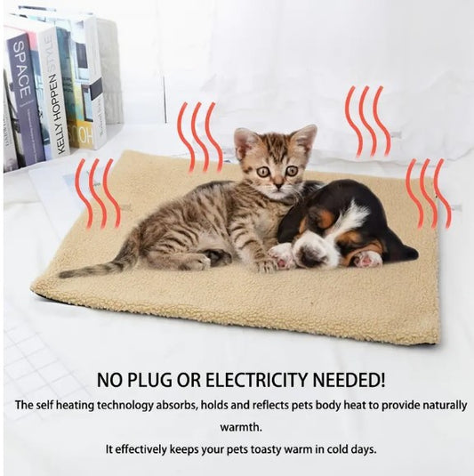 "Cosy Paws Guaranteed! Introducing Our Self-Heating Pet Mat - No Electricity Required for Ultimate Comfort and Warmth!"