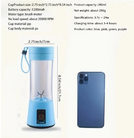 "BlendMate Pro: Premium Electric USB Portable Blender Cup - Your On-the-Go Solution for Delicious Shakes and Smoothies!"