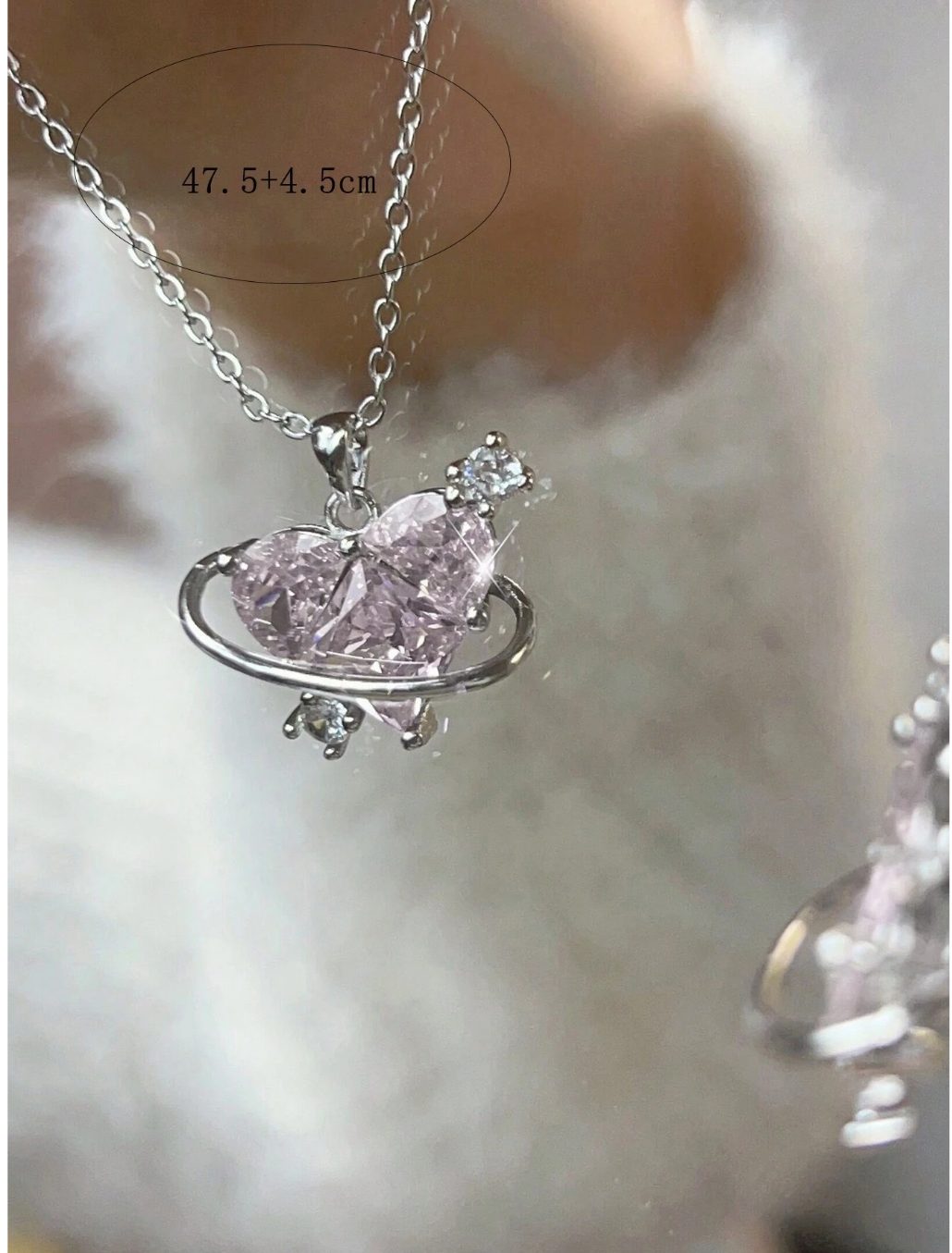 Dazzling Love: Y2K Silver Heart Pendant Necklace with Glass Rhinestone Decor – Perfect Dating Gift for Women!