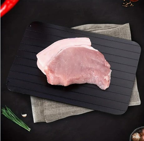 "Swift Thaw: Fast Defrost Tray for Rapidly Thawing Frozen Meat, Fruit & More - Essential Kitchen Gadget"