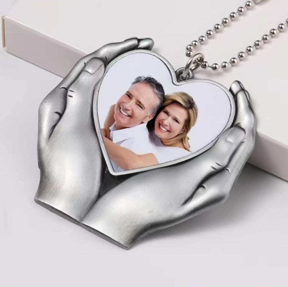 Capture Love on the Move: Heartfelt Car Ornament Keychain with Sublimation Blank Photo Frame Unique Mother's Day Gift! Christmas Gift