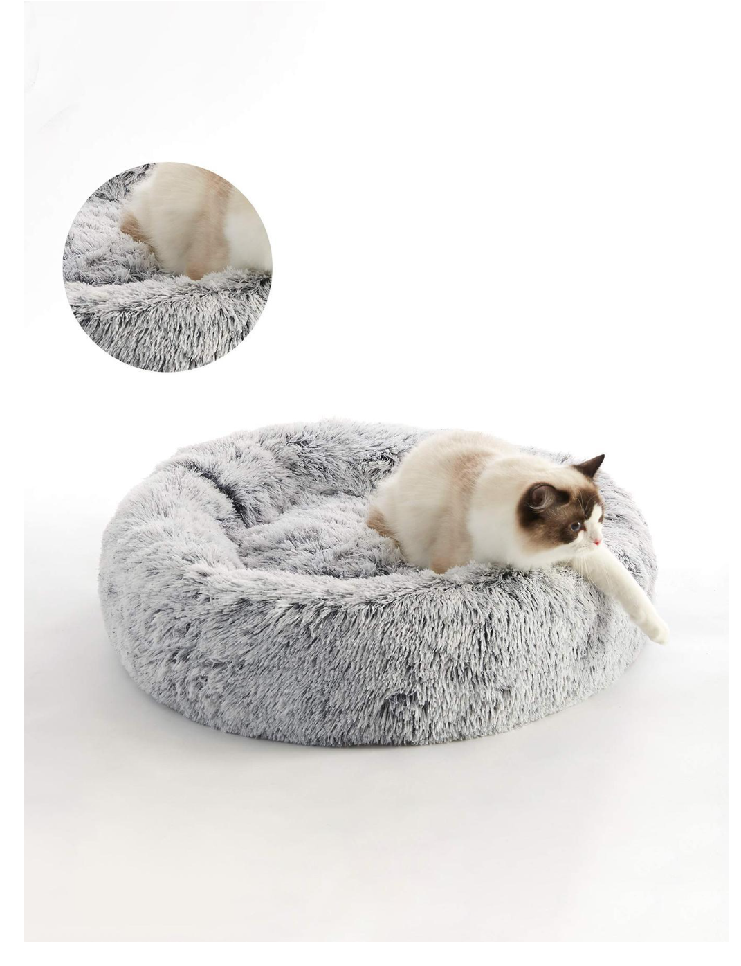 Cosy Haven: Luxurious Long Plush Pet Bed for Cats & Dogs - Winter Warmth Guaranteed!