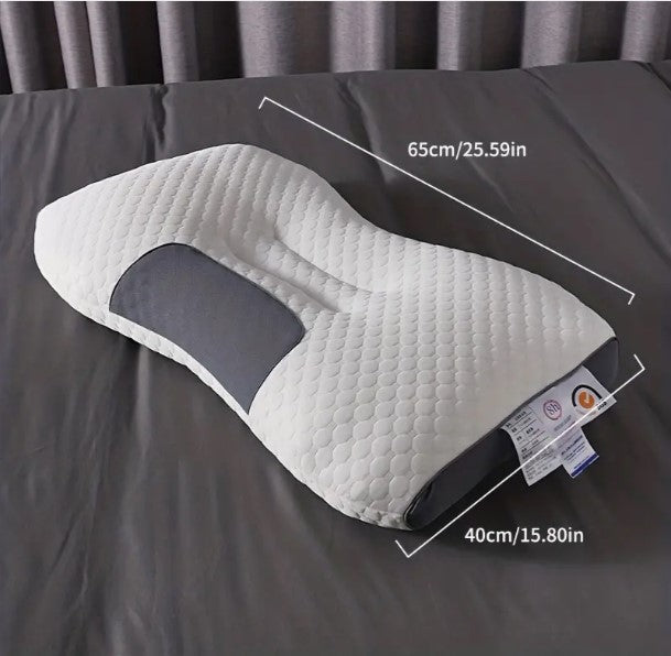 Revitalize Sleep: Antibacterial Knitted Cotton Neck Pillow for Ultimate Comfort & Support!