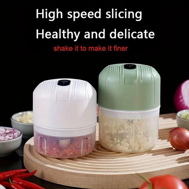 Flavor Fusion: Electric Mini Garlic Mixer - Your Multifunctional Culinary Companion for Chopping, Crushing, and More! USB Charging Included