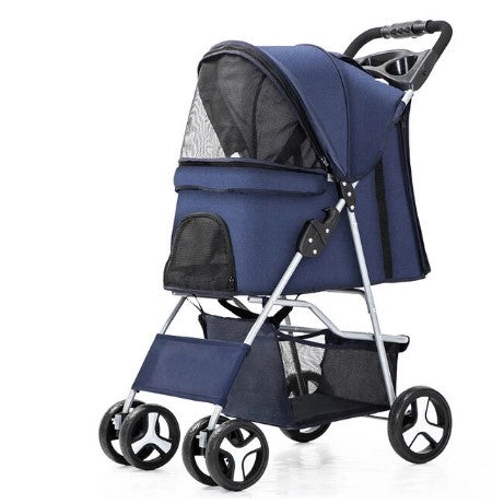 Versatile Pet Travel Solution: Detachable Baby Stroller and Dog Pull Cart - Double Layer, Lightweight, Four-Wheel Design for Ultimate Comfort and Mobility!