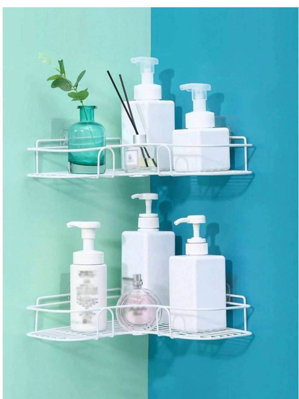 Space Saver Supreme: Transform Your Bathroom with Our Punch-Free Triangle Storage Rack
