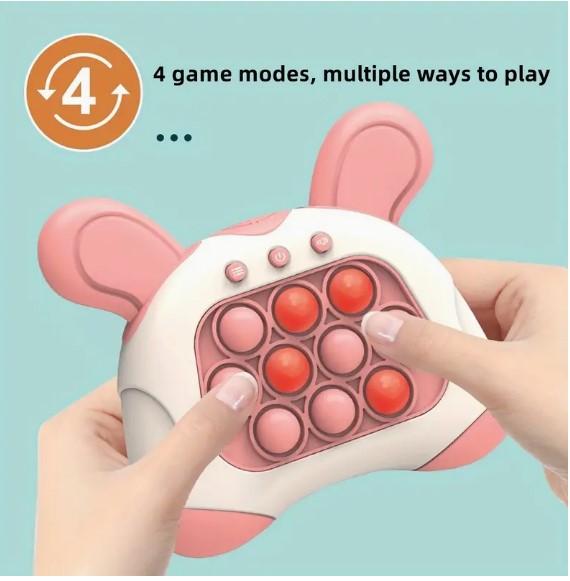"Pop It Pro: Light-Up Fast Push Puzzle Game Console for Kids - A Dazzling Electronic Delight for Festive Gifting!"