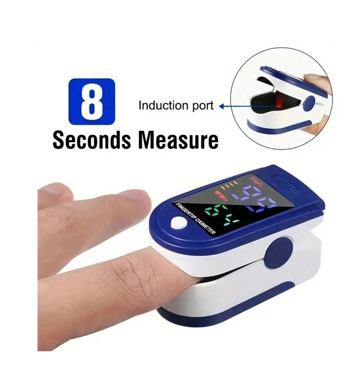 cOxyChic: Accurate Pulse Monitoring at Your Fingertips! Adult Finger Pulse Oxygen Monitor with OLED Display, Lanyard, and Speedy SpO2 Reading – No Batteries Needed!
