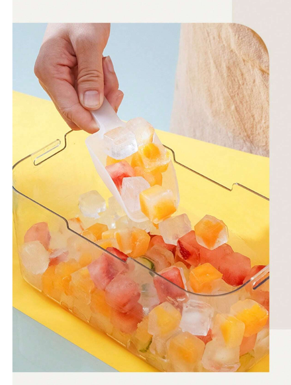 Frosty Creations: Innovative Ice Cube Tray and Mold with Lid for Household Ice Making!