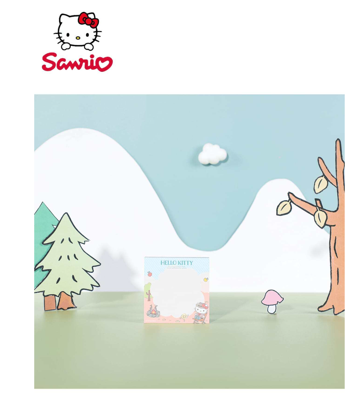 Hello Kitty Camping Series Note Pads: Officially Licensed, Tack-Free & Totally Adorable for Boosting Productivity!