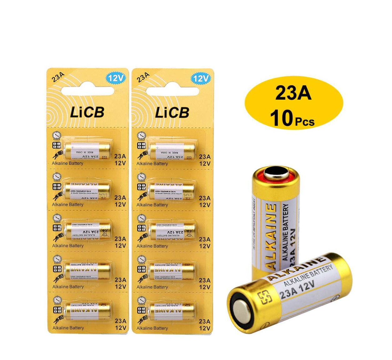 Power Pack: LiCB's 10-Pack of 12V 23AE Alkaline Batteries for Garage Door Openers & Ceiling Fan Remotes!