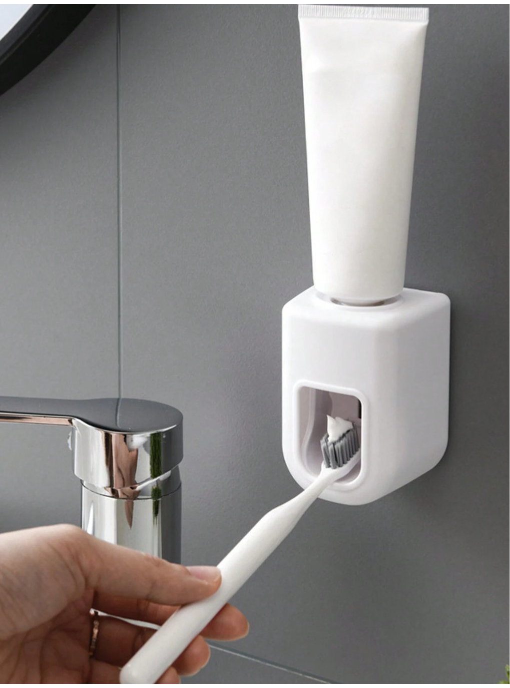 Effortless Elegance: Nordic Wall Mounted Automatic Toothpaste Dispenser – Drill-Free, Quantitative Extrusion, Minimalist Bathroom Design!
