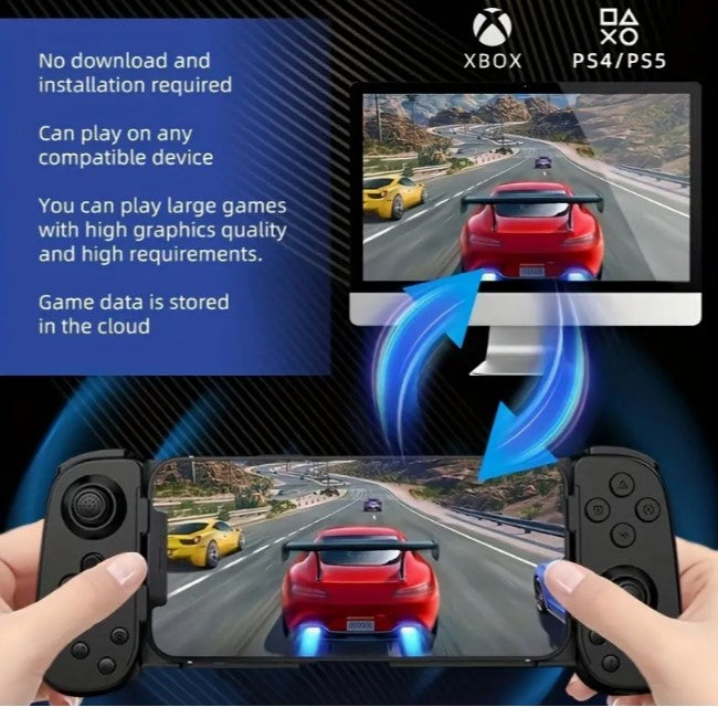 Game Everywhere: Six Axis Gyroscope Mobile Gamepad - PS4/Xbox Streaming Controller Support for Android/iOS Smartphones