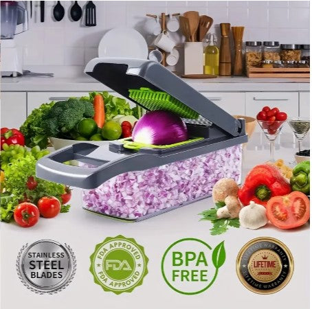 Ultimate Kitchen Companion: 16-Piece Vegetable Chopper Set - Effortless Meal Prep at Your Fingertips