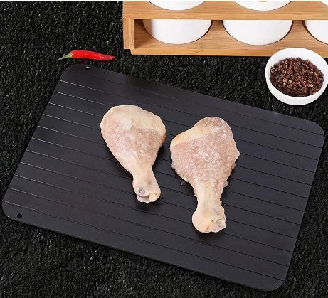 "Swift Thaw: Fast Defrost Tray for Rapidly Thawing Frozen Meat, Fruit & More - Essential Kitchen Gadget"